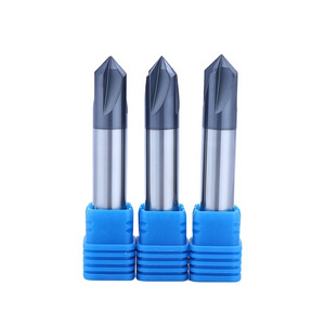 DOHRE HRC45/55 4 Flute Carbide Chamfer End Mill 90 Degree Cutting Tools Milling Cutter End Mill