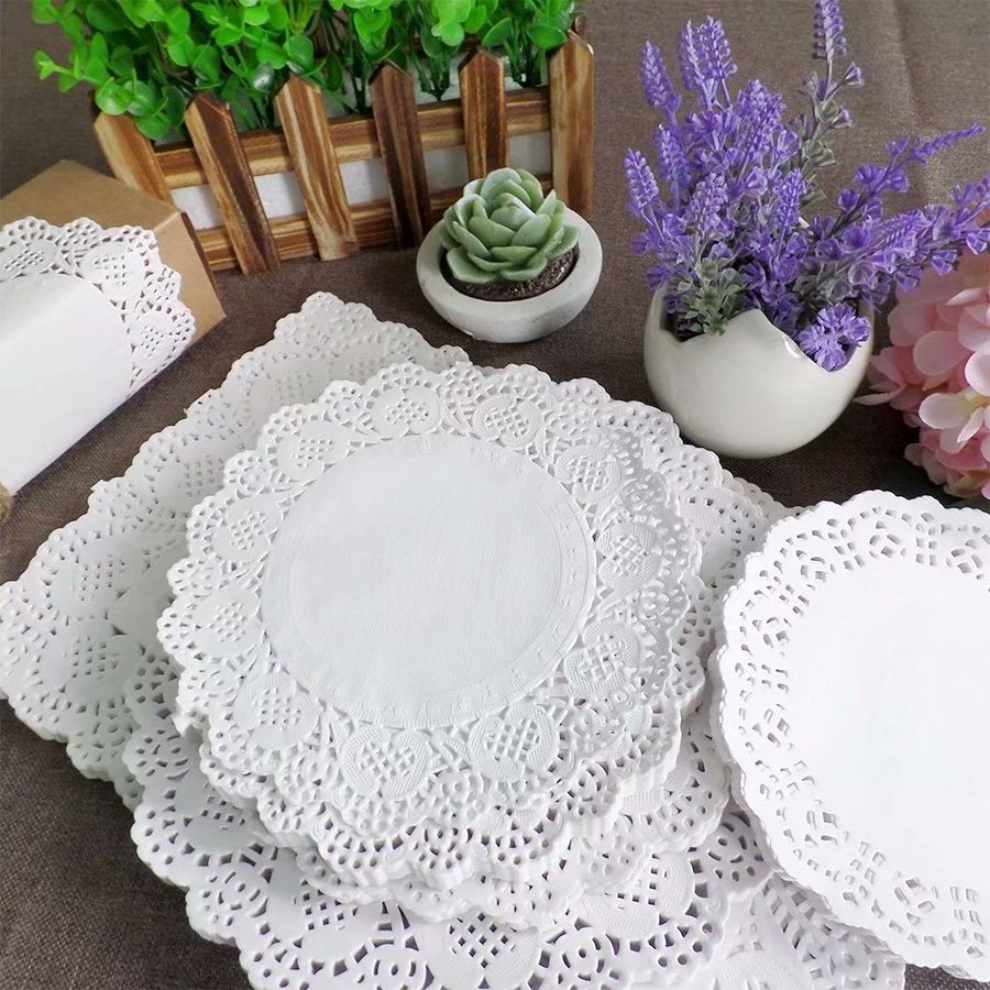 Custom Size  Lace Paper Doily Food  Placemats Cake Mats Large Paper Doilies