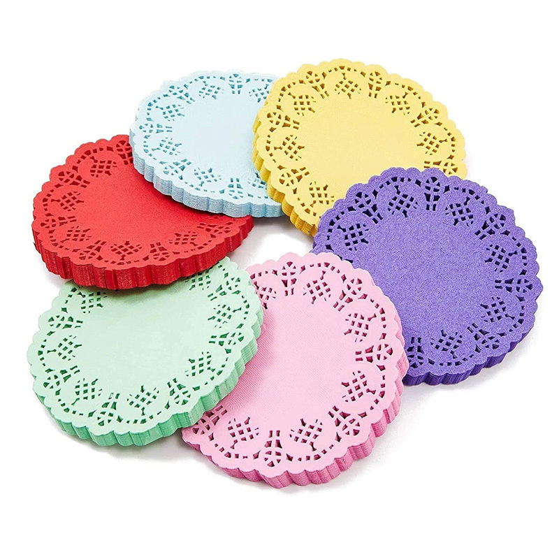 Modern Christmas Placemats Cup Mat Pad Coasters Table Mats Cotton Lace Fabric Crochet Place Mats Doily 20CM Table Round Placemat