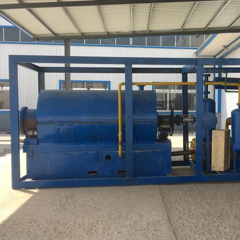 Low cost 100Kg-1T small skid-mounted pyrolysis machine truck loaded type used tyre plastic recycling plant to fuel oil