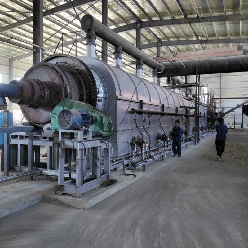 15-50Ton per day Continuous Waste Tyre Pyrolysis into Furnace/Boiler Heating Oil Pyrolysis Plant Rubber Recycling Machine