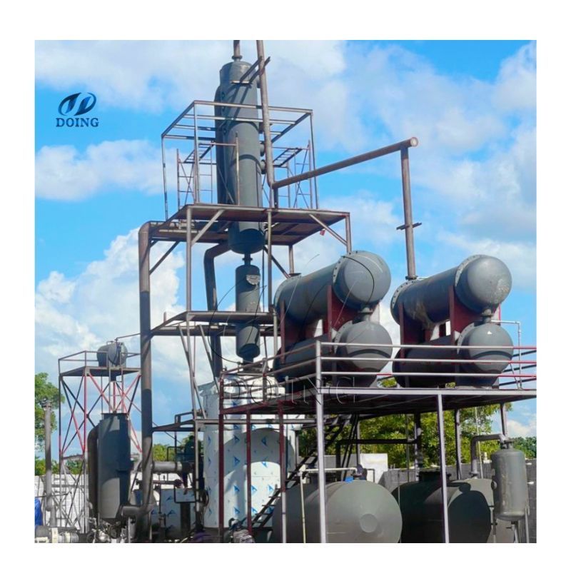 Mini small 100kg to big industrial 14Ton Waste oil recycling to diesel engine oil refining machine for sale