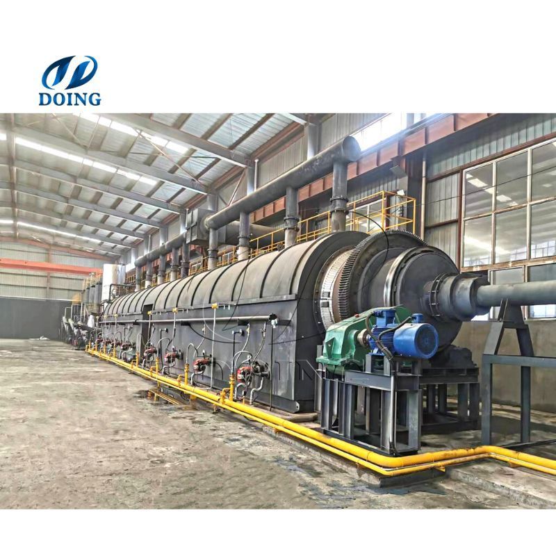 Full continuous tire pyrolysis plant tyre recycling to fuel oil pyrolysis machine Production Line