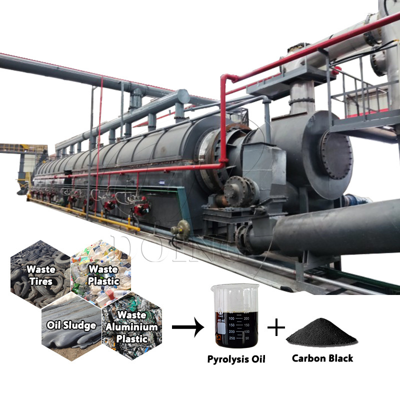 High Efficiency DOING Waste Oil sludge pyrolysis plant to seperate fuel oil water sludge oil separator