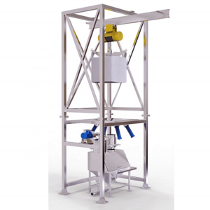 Bulk jumbo FIBC big bag unloader station