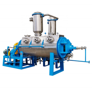 Low temperature heat pump vacuum paddle dryer for sludge