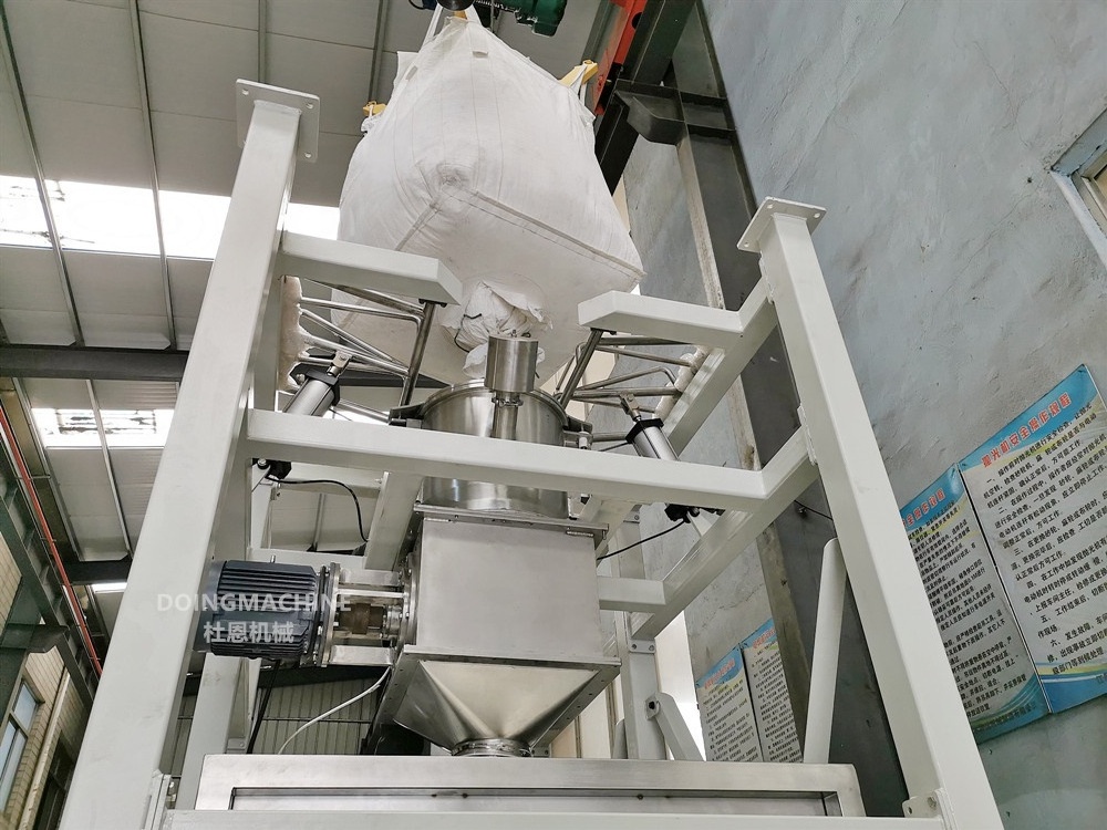 Bulk jumbo FIBC big bag unloader station