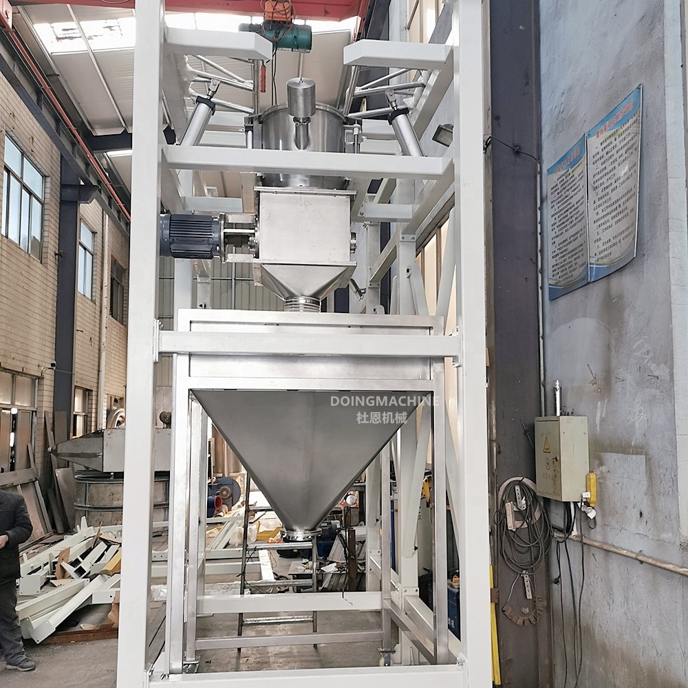 Bulk jumbo FIBC big bag unloader station