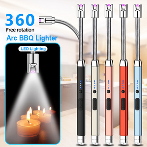 2022  popular type c charging ARC BBQ lighter flameless rechargeable USB candle lighter