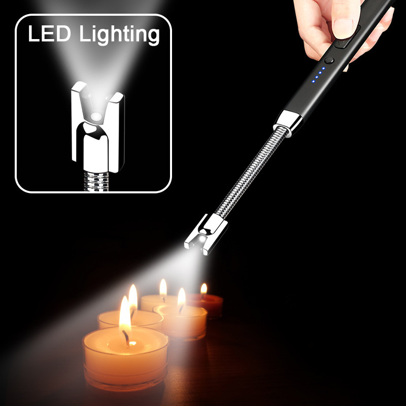 2022  popular type c charging ARC BBQ lighter flameless rechargeable USB candle lighter