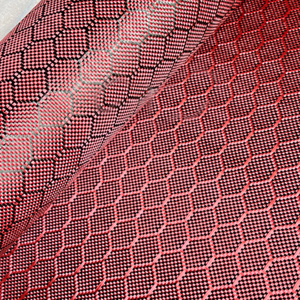 ZAME 3Honeycomb Carbon Fiber Weave Hexagon Kevlars Aramid 3k 240g Hexagon Carbon Fiber Cloth Honeycomb Carbon Fiber Fabric