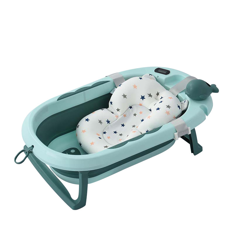 Hot Popular Bathtub For Kids Foldable Portable Baby Bathtub With Thermometer Bathroom Children Bath Tub Easy Cleaning