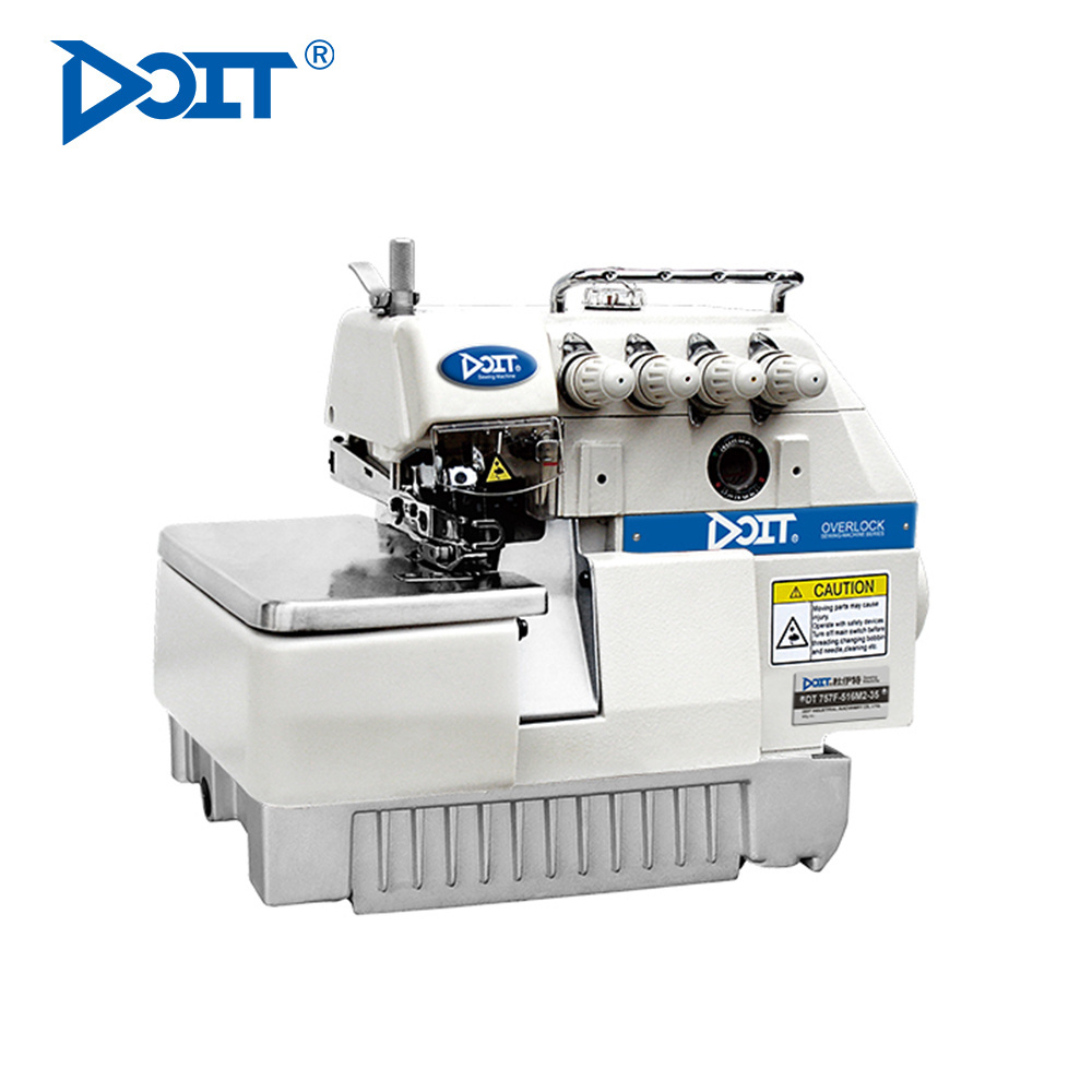 DT 757F High speed 5 thread flat bed overlock sewing machine industrial price for garment