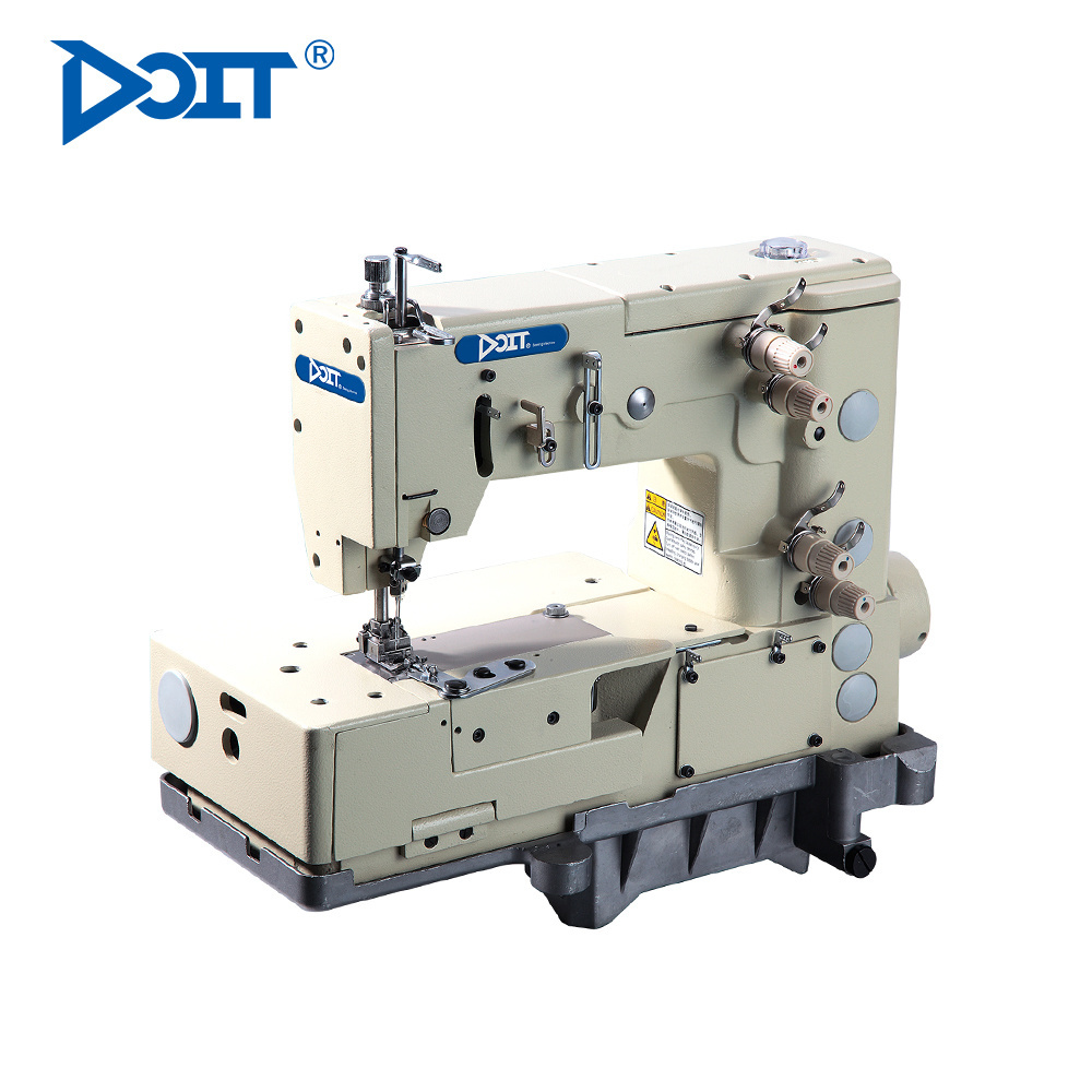 DT 1302-4W High speed flat bed double chain stitch picot industrial walking foot sewing machine