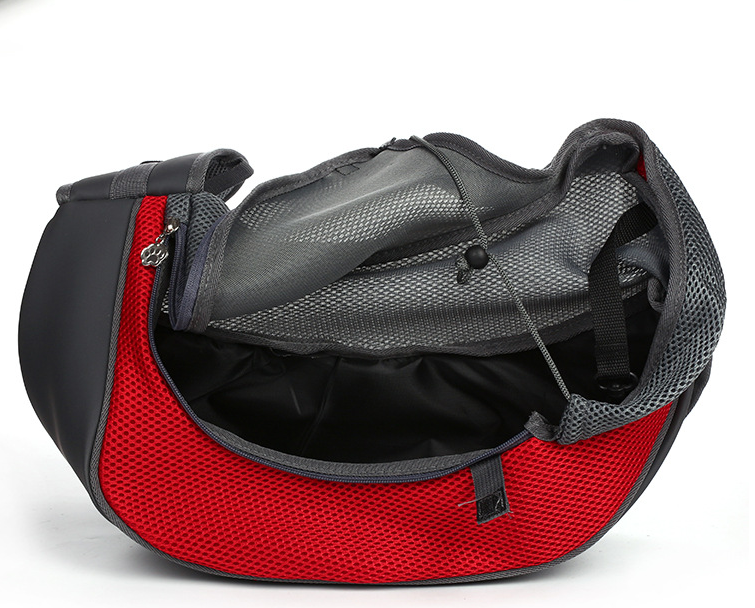 Adjustable Hands-Free Single Shoulder Front Pouch  pet dog carrier sling bag with Breathable Mesh