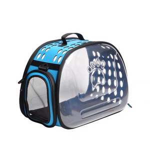 durable foldable eva plastic cat dog bags travel pet carrier