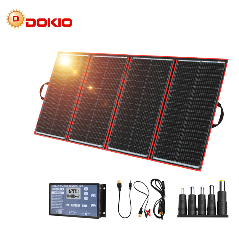 Portable foldable solar panel 100w/200w/300w solar charger kits with 2 usbs for home/outdoor camping/ Trailer/ Car /Marine