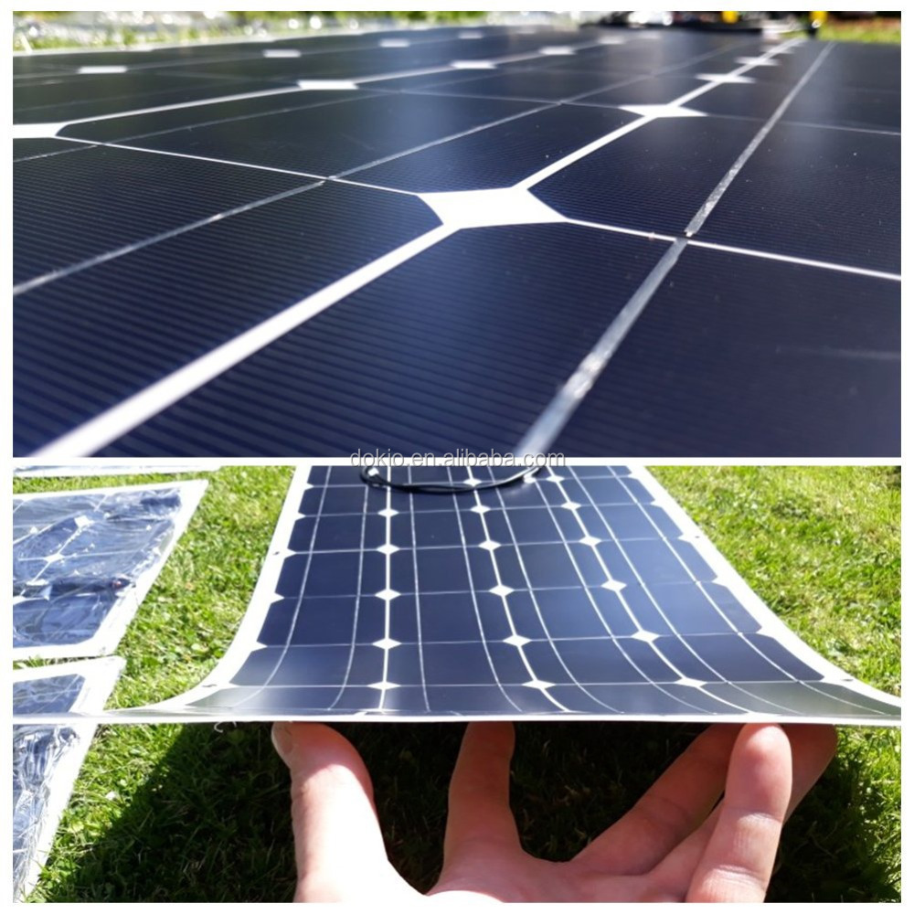 Customized 50w semi- flexible solar panel for RV/CAMPER/CARAVAN/MARINE