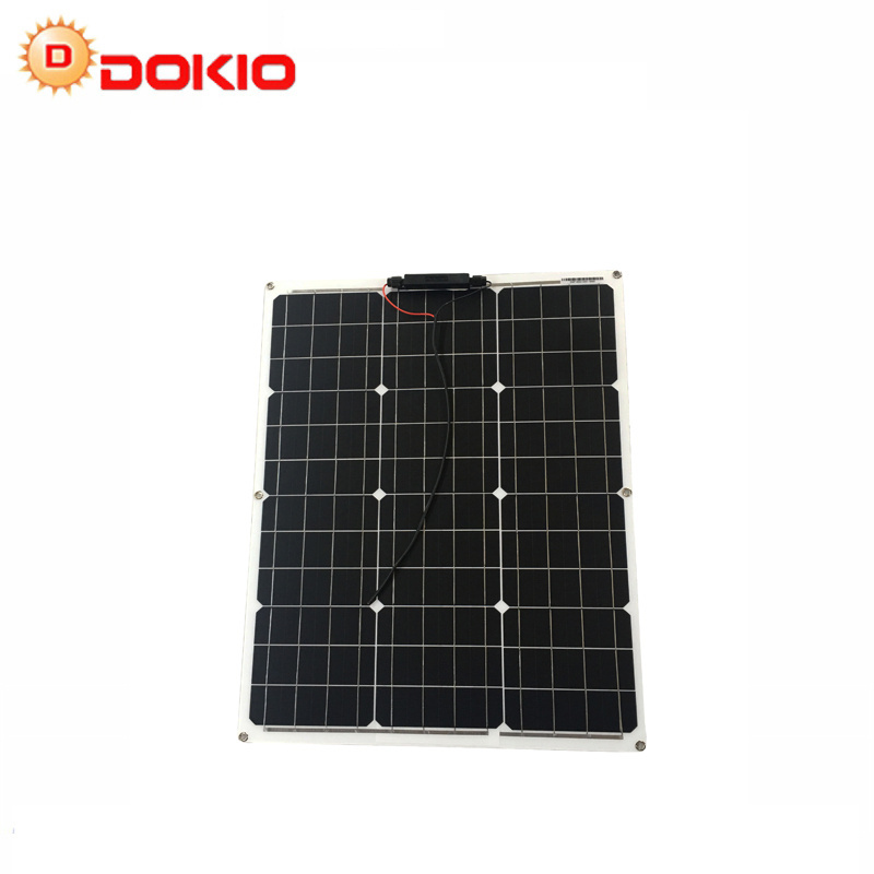 Customized 50w semi- flexible solar panel for RV/CAMPER/CARAVAN/MARINE