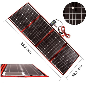 Dokio Black Solar Panels 200W (50Wx4pc) 18V New portable flexible solar panels  fabric  200w for Camping/Boat/RV/Travel/Home/Car