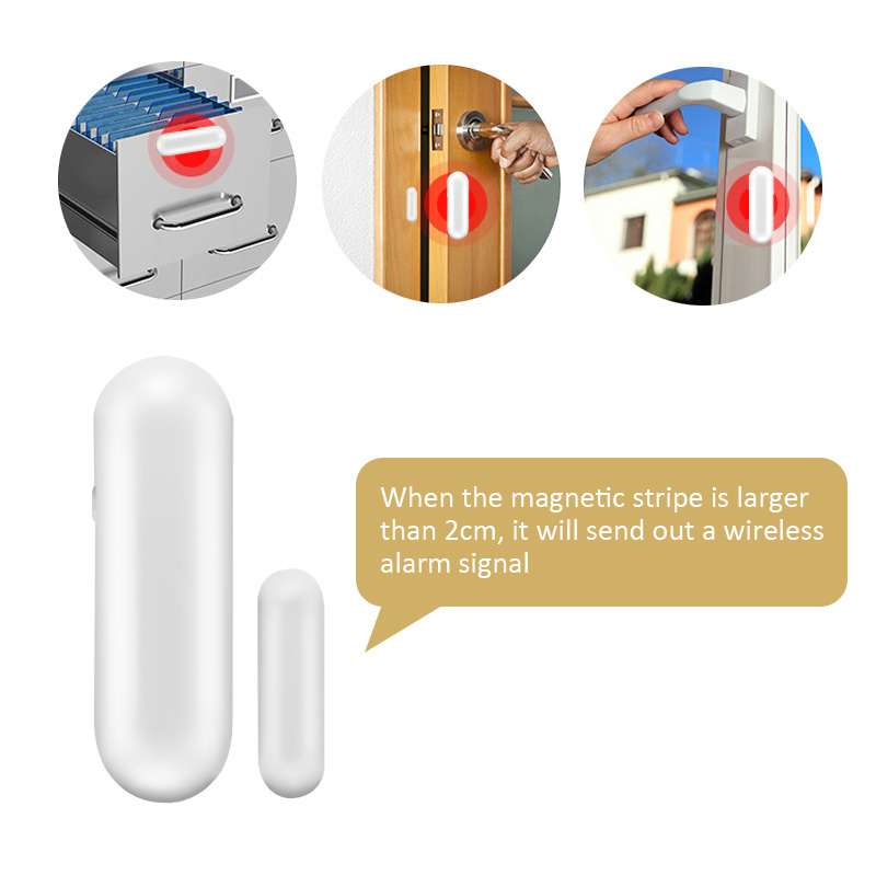 MD-211R Wireless 433/868MHz Alarm System ST-VGT ST-IIIB Window Detector with Lithium Battery Door Open Closed Sensor