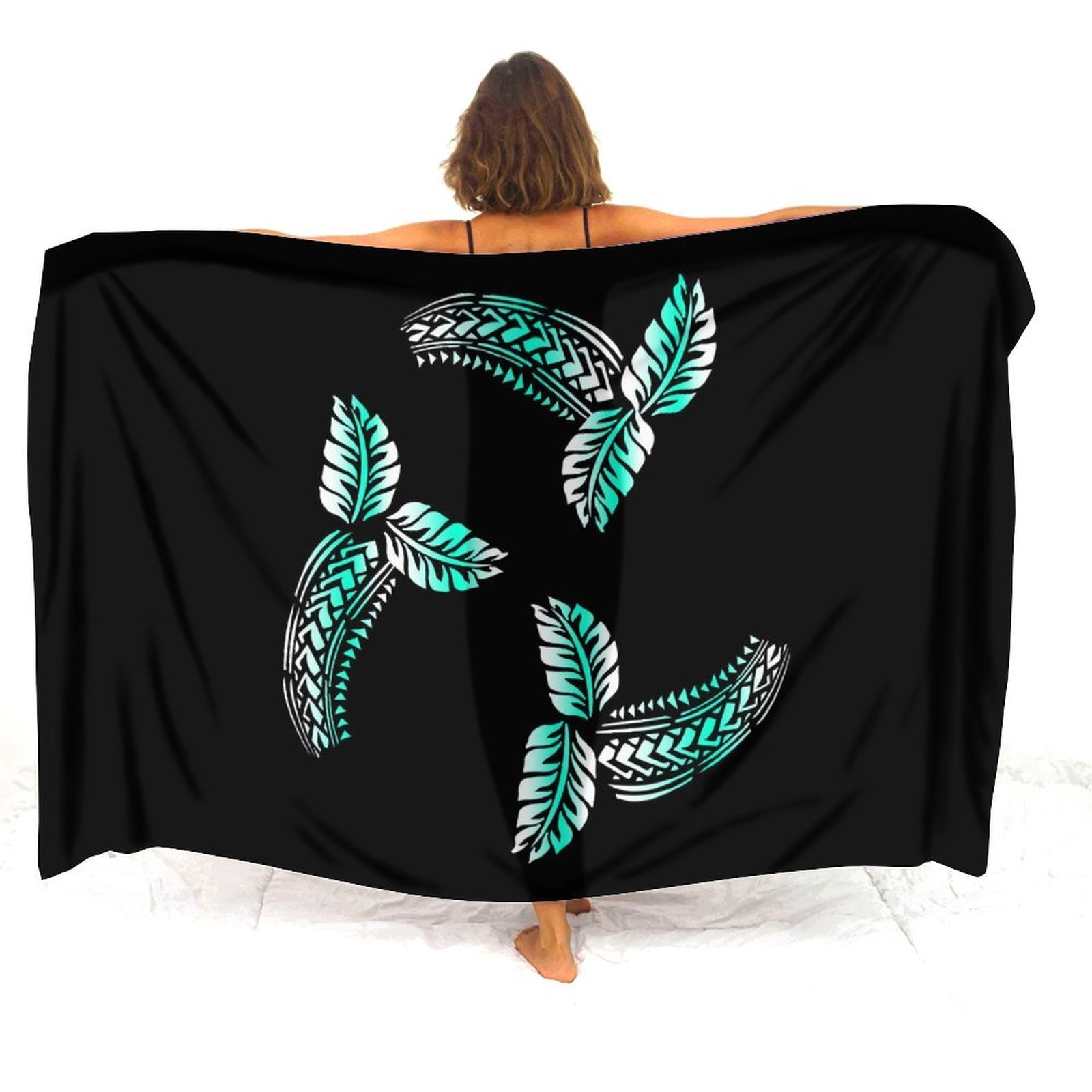 High Quality Custom Hawaiian Sarongs for Women Plumeria Flower Printing Beachwear Sarong Lavalava Ladies Swimsuit Wrap Skirts