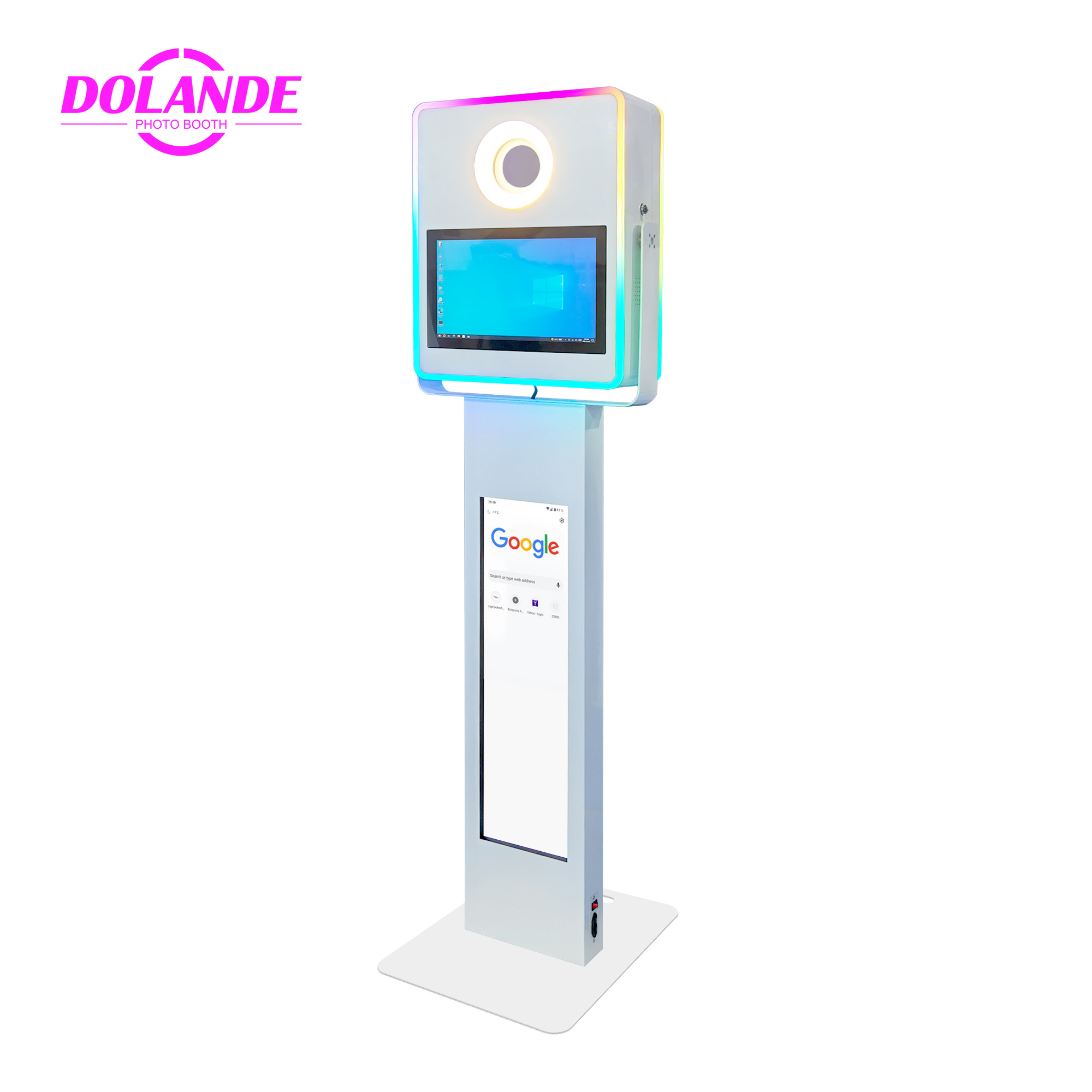 Selfie Photo Booth Machine 15.6 Inch Lcd Touch Screen With Flash Printer Camera Dslr Photo Booth For Party