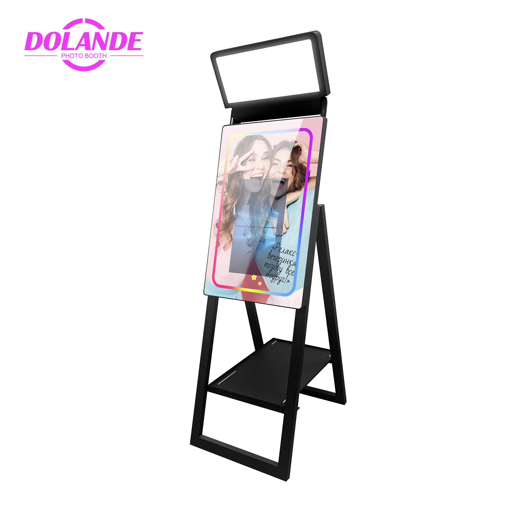 Magic Mirror Photo Booth 40inch Foldable Machine Self Service Mirror Photo Booth With Printer