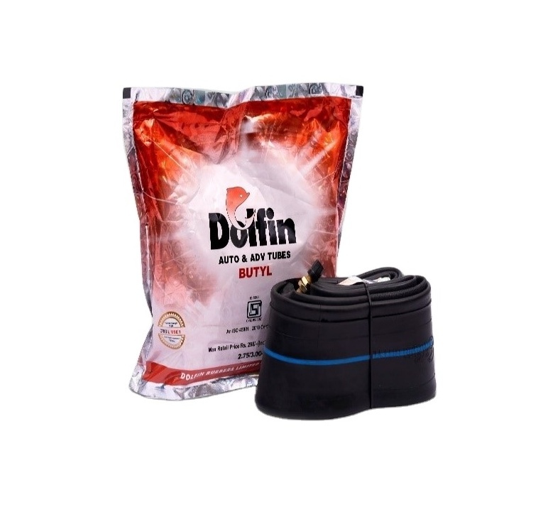 Best Selling Dolfin Auto and Adv Butyl Round Shape Soft Rubber Black Inner Tube of Motorcycles and Motorbike Tyres