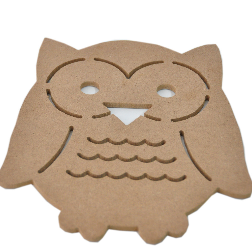 New Design Low Price High Quality Wooden Craft owl MDF cutting