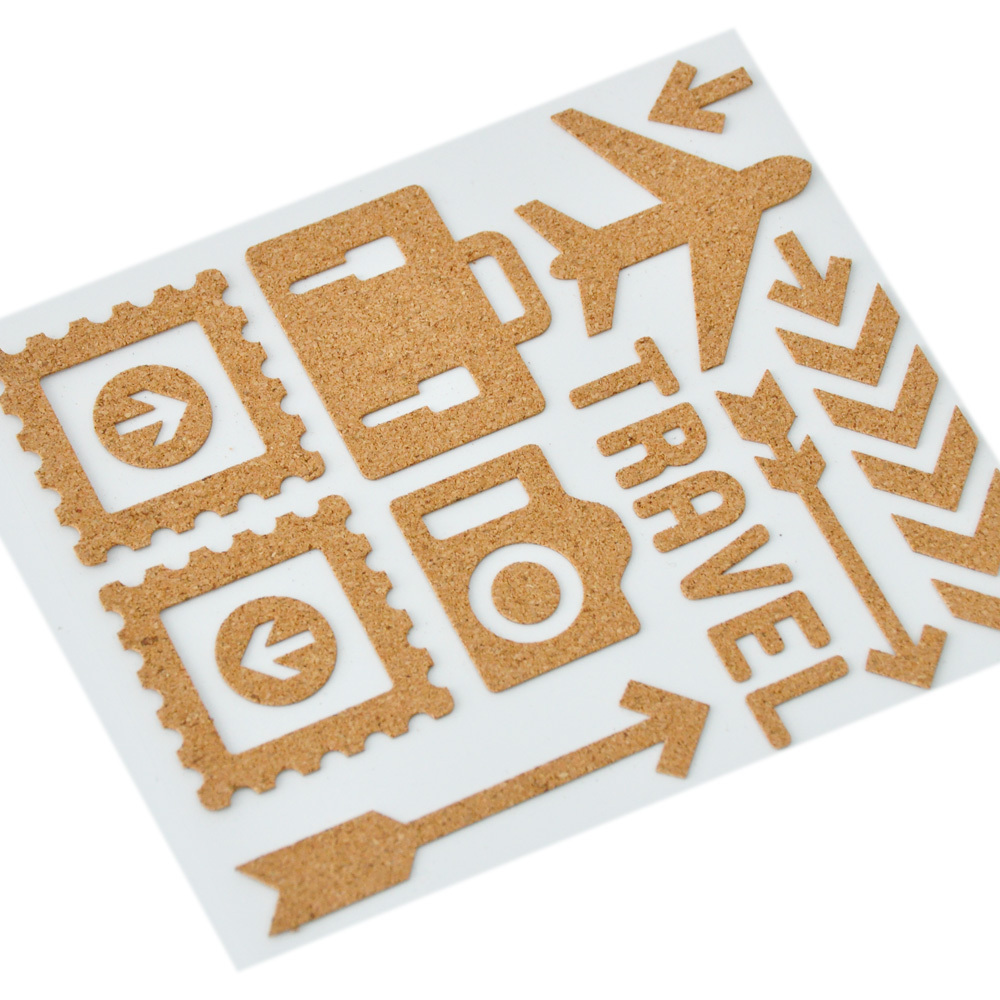 Eco-friendly decoration plane cork stickers