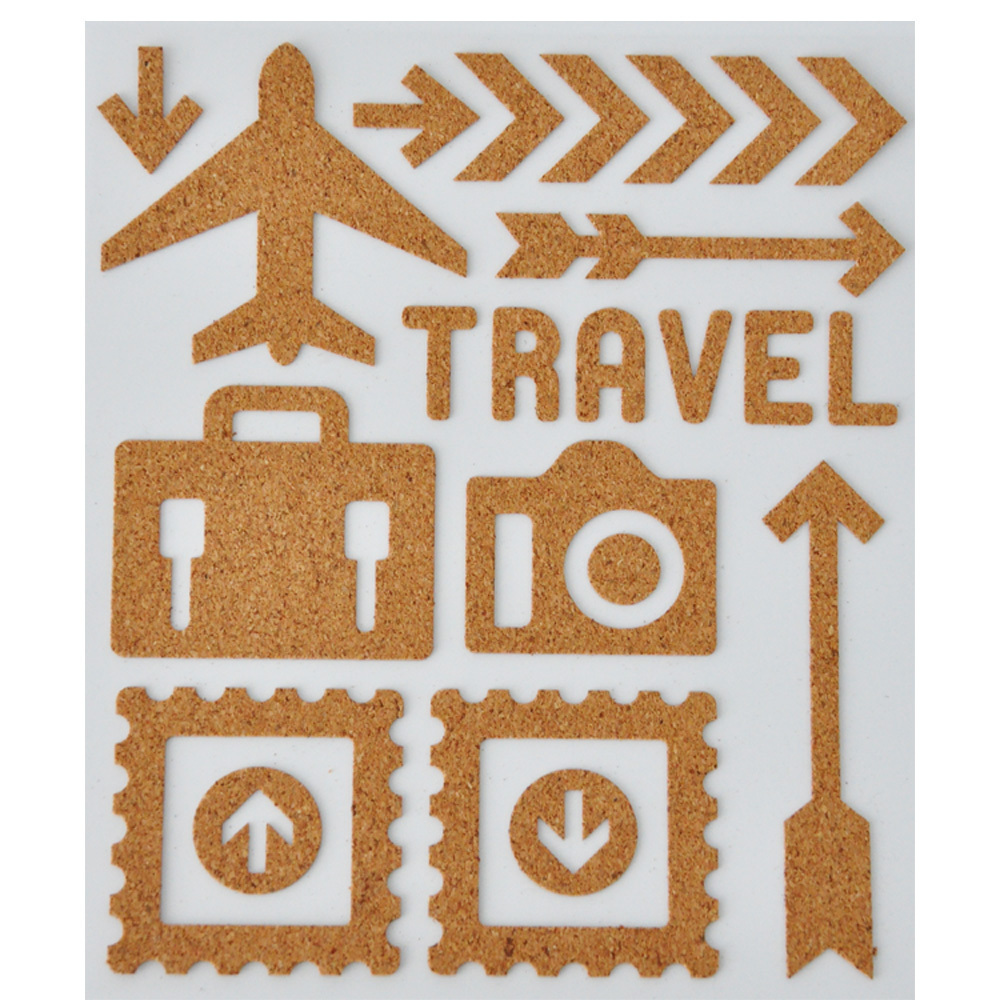 Eco-friendly decoration plane cork stickers