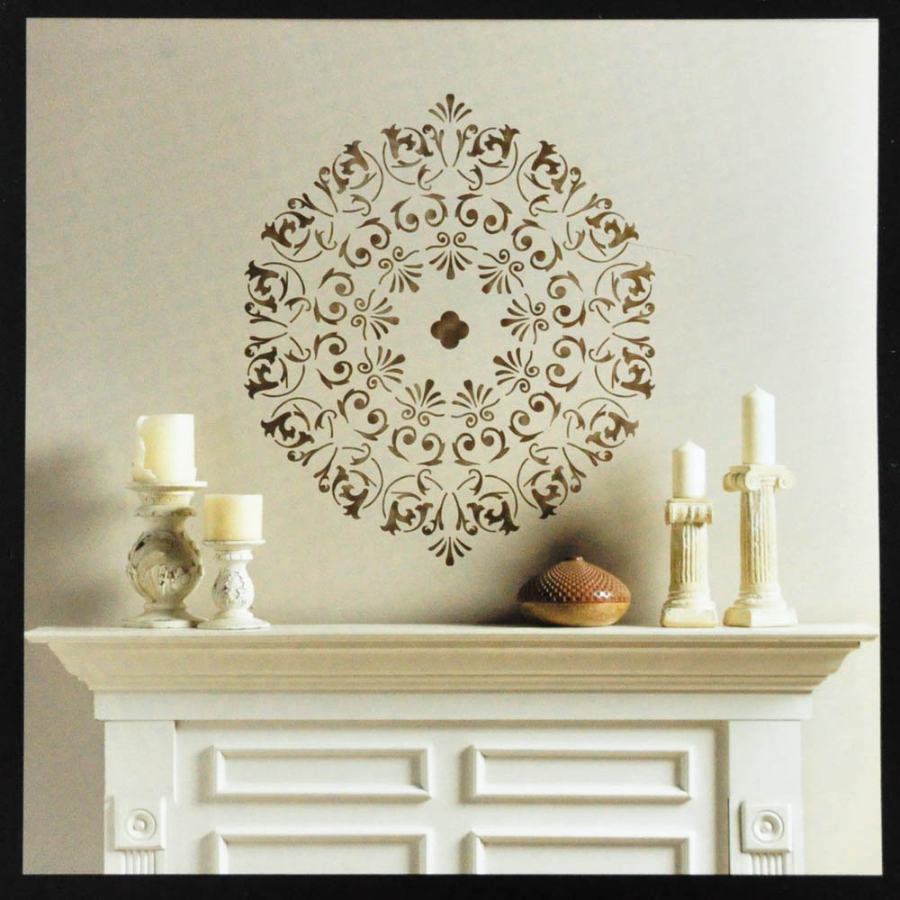 18*18 inch Large Laser Cut Plastic Custom Stencil for wall painting indoor decoration