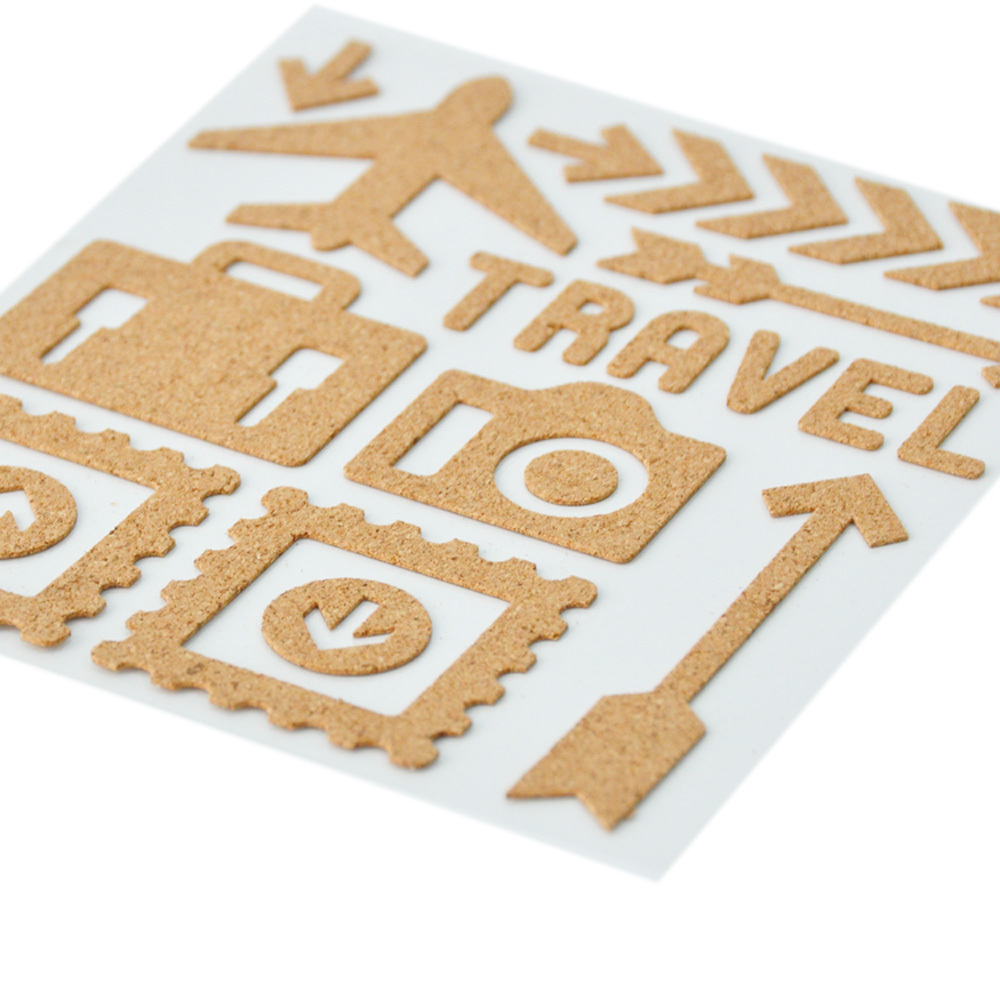 Eco-friendly decoration plane cork stickers