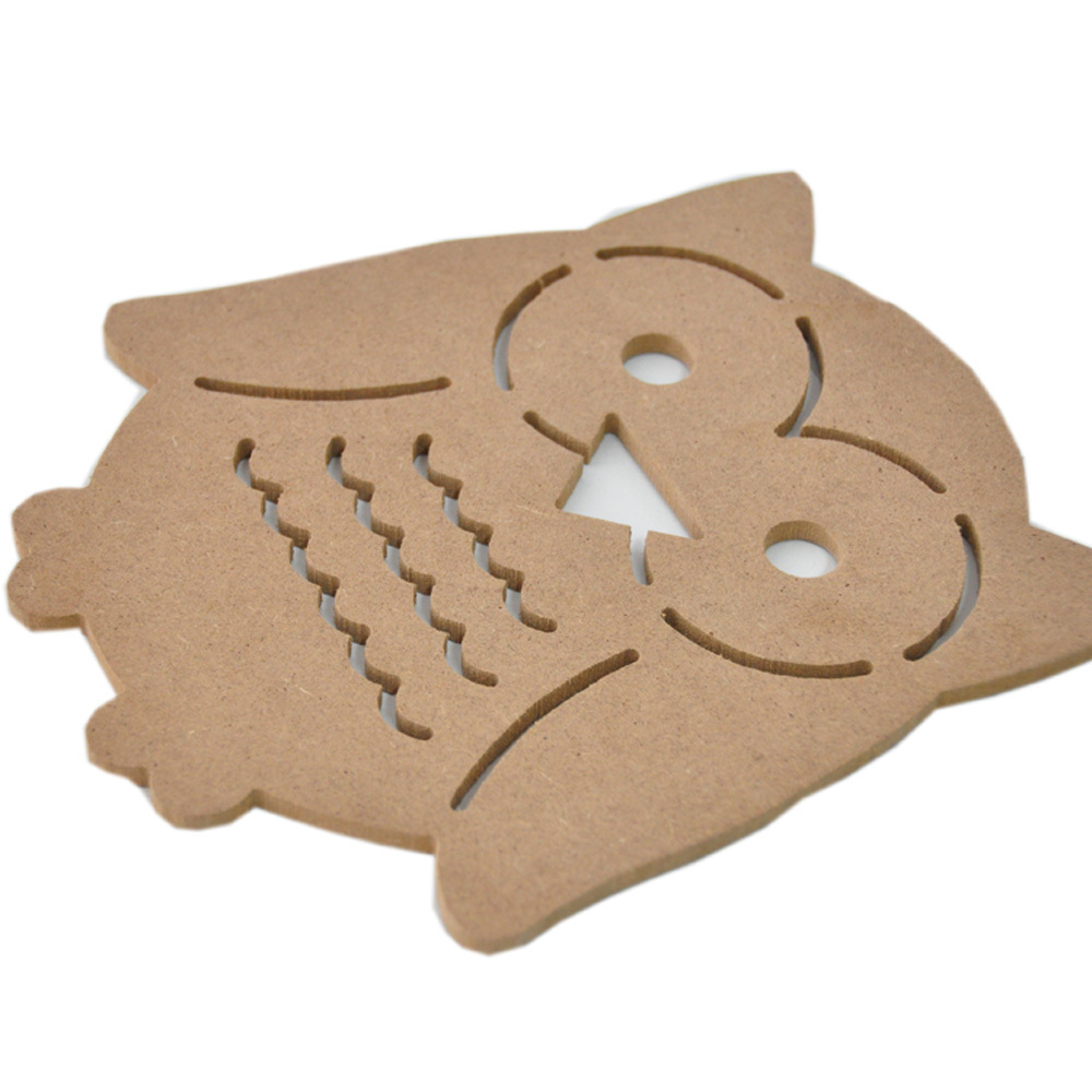 New Design Low Price High Quality Wooden Craft owl MDF cutting