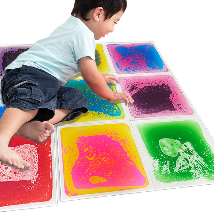 Children's 3D Dynamic Liquid Sensory Tile Mat  Pinzas Sensoriales for School Kindergarten Nursery Autism Special Education Tools