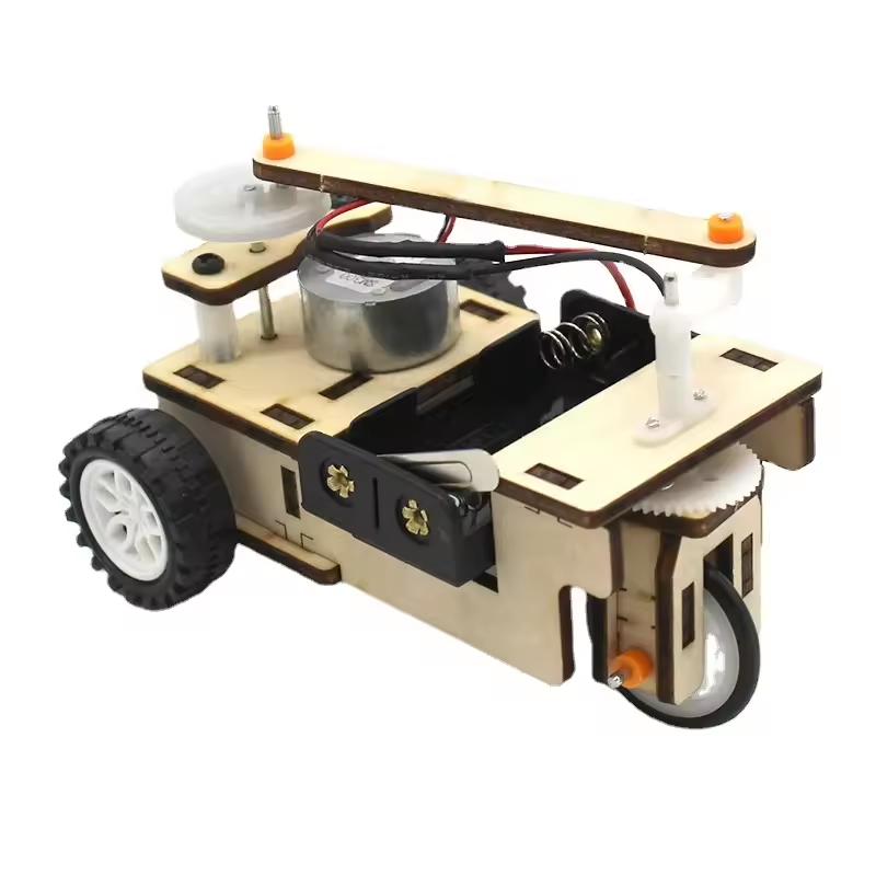 DIY Wooden Tricycle Car Toys Handmade Technology Small Machine Pedicel Production Children's Assembled Toy Model