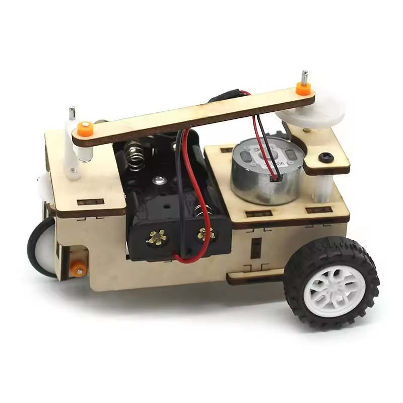 DIY Wooden Tricycle Car Toys Handmade Technology Small Machine Pedicel Production Children's Assembled Toy Model