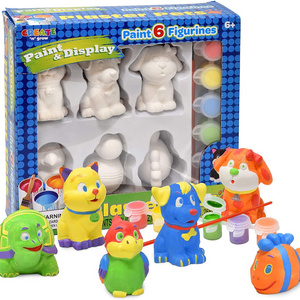 Paint Your Own Pet Figurines Set for Kids Ages 3+ Complete Plaster Craft Kit for Kids