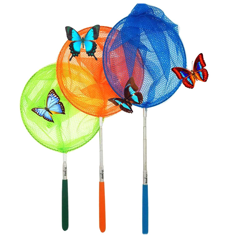 Kids Bug Catcher Extendable Handle Outdoor Catching Butterfly Fishing Nets Toy Insects Catchers