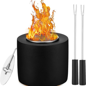 Rubbing Alcohol table Fireplace Bio Ethanol Fire Pit Mini Concrete Fire Bowl Clean Burning Real Flame Tabletop Fire pit