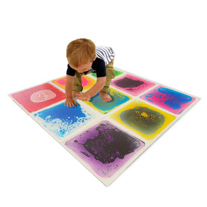 Children's 3D Dynamic Liquid Sensory Tile Mat  Pinzas Sensoriales for School Kindergarten Nursery Autism Special Education Tools