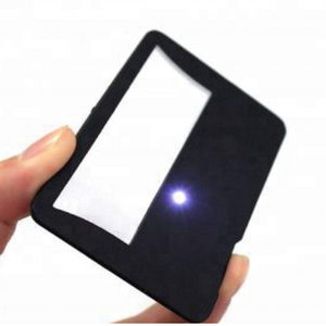 Promotion Magnifiers with LED Lights & 3X Fresnel Lens Credit Card Magnifying Glass