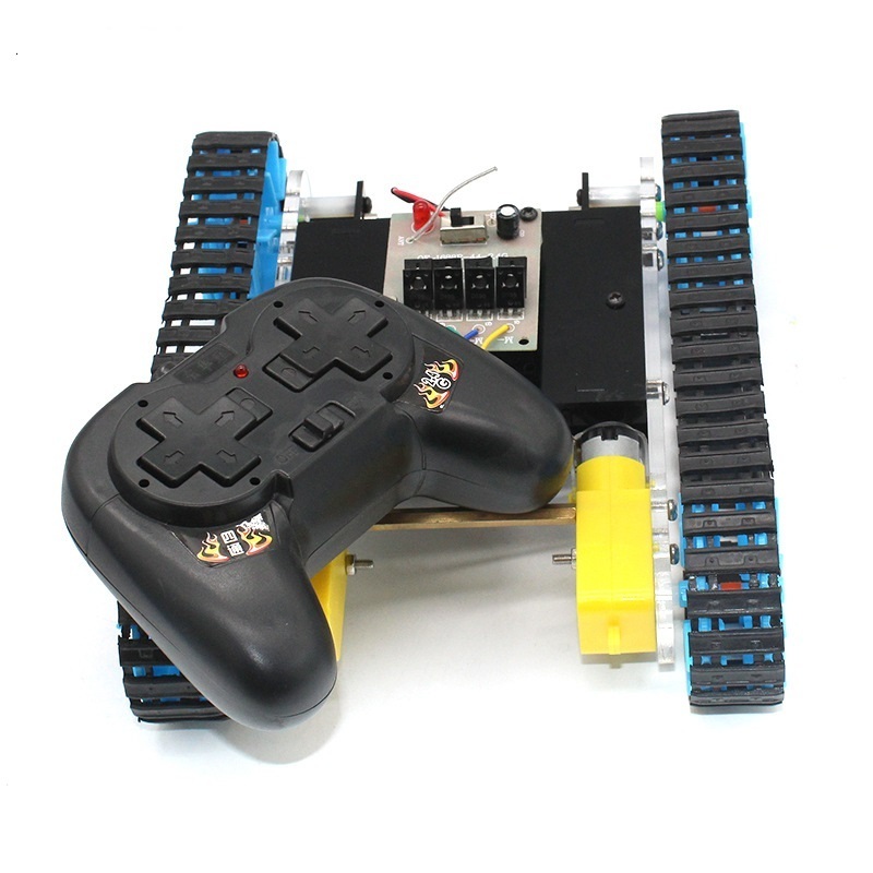 DIY Remote-Controlled Tank for Student Handicraft Technology Small Production Remote Tank Assembly Model Toy Car Kit