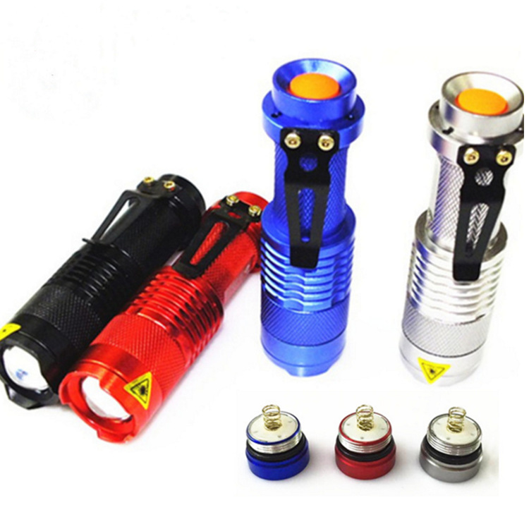 Wholesale Pocket Lamp Zoom LED UV Torch, Outdoor Camping Portable Mini UV Tactical LED Flashlight with Clip