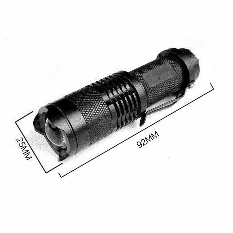 Wholesale Pocket Lamp Zoom LED UV Torch, Outdoor Camping Portable Mini UV Tactical LED Flashlight with Clip