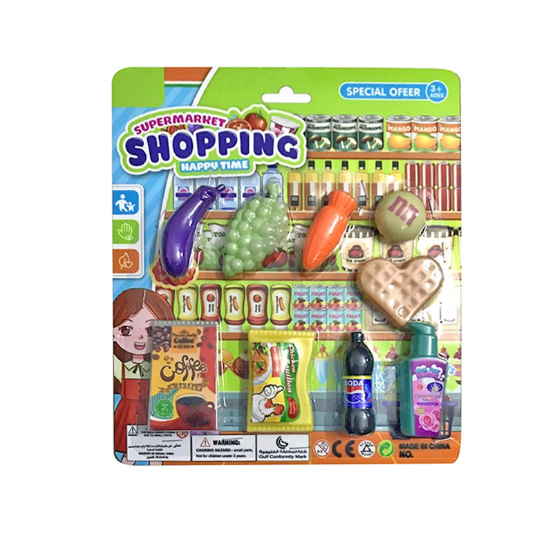 EPT Wholesale Store Kids Supermarket Items Under 1 Dollar Pretend Play Shopping Food Bbq Fruit Drink Toy Set Promotion Gifts