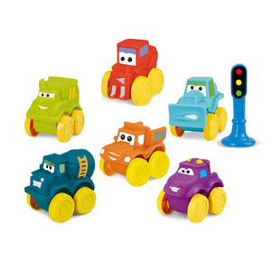 Ept 1 Dollar Toy Store Promotion Vinyl Free-Wheel Car Infant Birthday Gifts Soft Mini Small Toy Car for Kids Toddlers Boys G