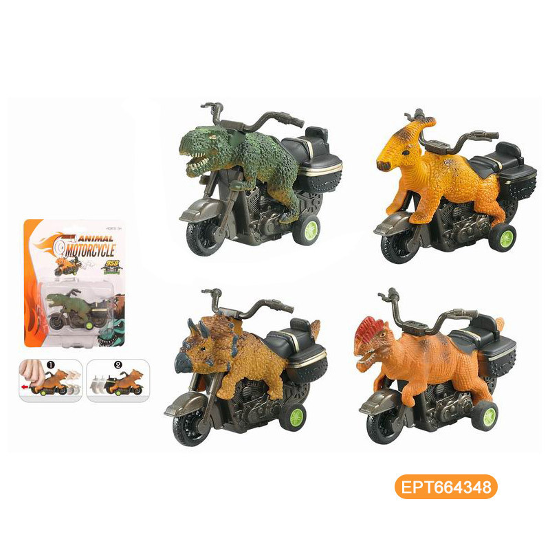 EPT Small Pull Back Motorcycle Promocional Juguetes Animal Toys Under 1 Dollar Items Girls Mini Dinosaur Car Toy