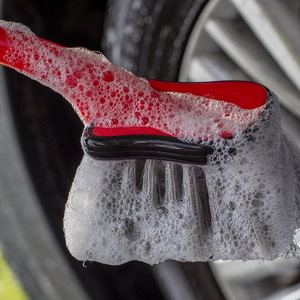 Industrial plastic car wheel tire wash cleaning brush